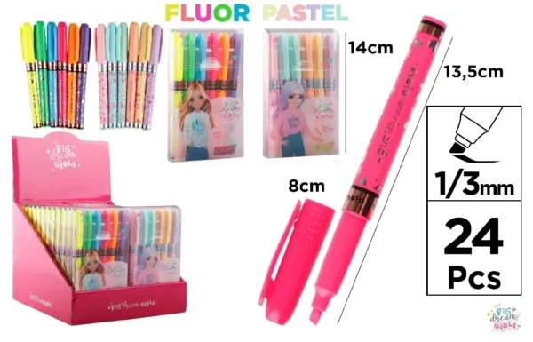 BDG MARCATORE 1-3MM CONF. 6PZ FLUO + PASTEL