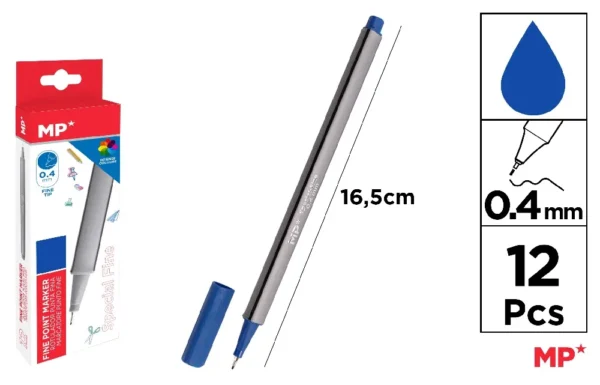 MP PENNA PUNTA FINE 0.4MM BLU SCURO