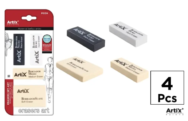 ARTIX GOMME ASSORTITE PER DISEGNI ARTISTICI 4PZ