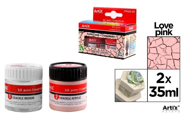 ARTIX KIT PITTURA CRACKLÈ 2PZ 35ML ROSA