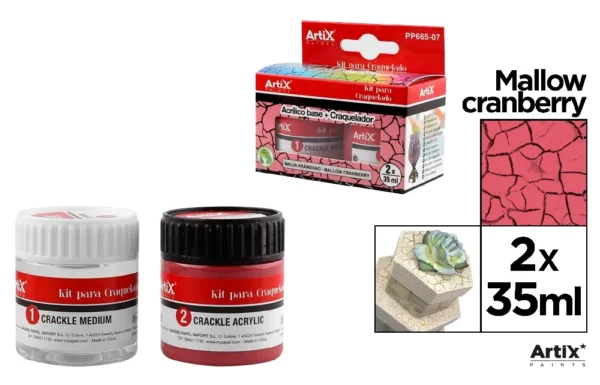 ARTIX KIT PITTURA CRACKLÈ 2PZ 35ML MALVA