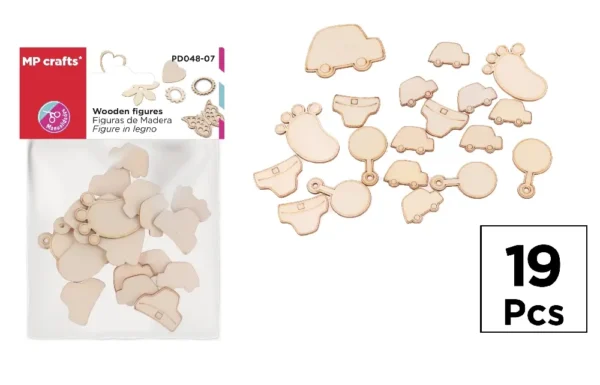 MP FIGURE IN LEGNO SP. 2MM 19PZ FIGURE INFANTILI