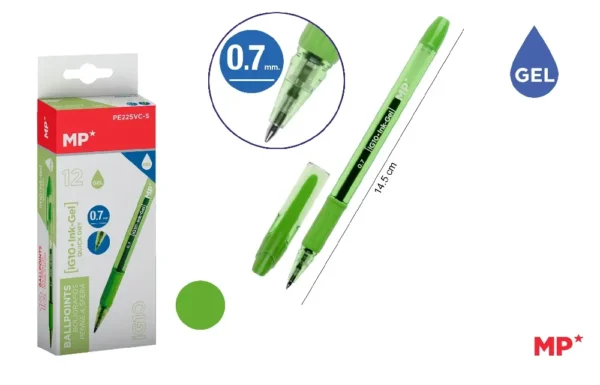 MP PENNA GEL 0.7MM VERDE CHIARO