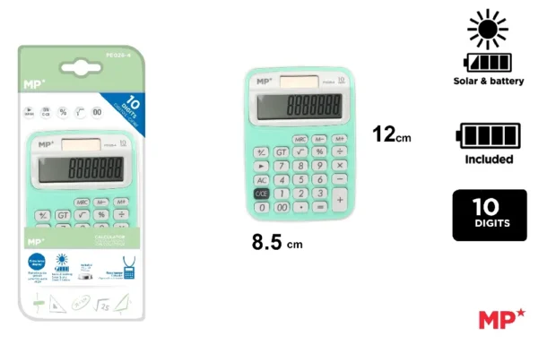MP CALCOLATRICE DA TAVOLO 10 CIFRE RIC. SOLARE 12*