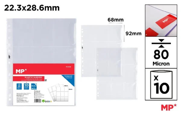 MP BUSTA FORATE PORTACARTE A4 80MICR. LUCIDA 10PZ