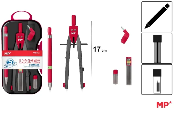 MP COMPASSO BALAUSTRONE ROSSO C/5ACCESS+MINE RICAM