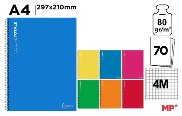 MP MAXI SPIRALATO SENZA FORI A4 70FF/80GR 4M