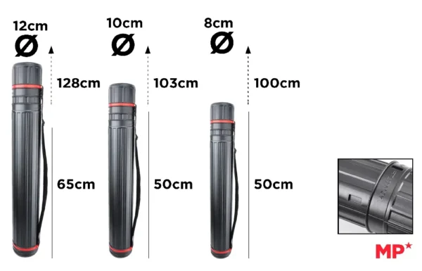 MP TUBO TELESCOPICO PORTADISEGNI 65/128CM Ø12CM