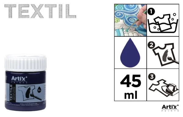 ARTIX VERNICE PER TESSUTI 45ML BLU OLTREMARE