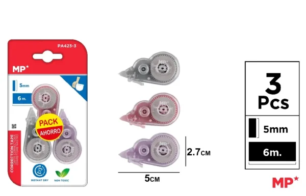 MP CORRETTORE A NASTRO 5MM X 6M 3PZ