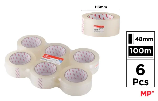 MP NASTRO DA IMBALLI 48MMX100M 6PZ TRASPARENTE