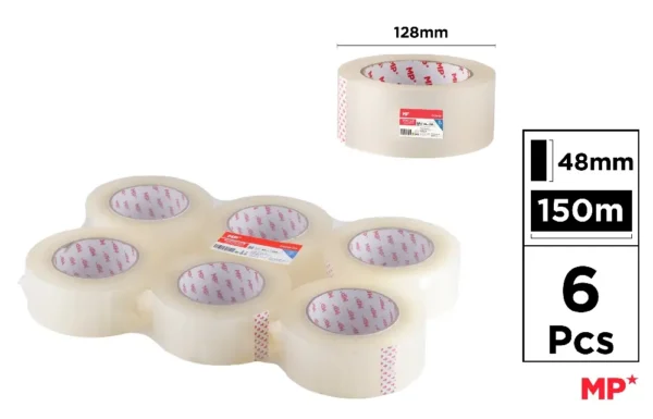 MP NASTRO DA IMBALLI 48MMX150M 6PZ TRASPARENTE