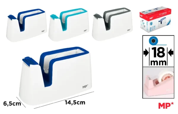 MP DISPENSER NASTRO ADESIVO 116X62X60MM COL. ASS.