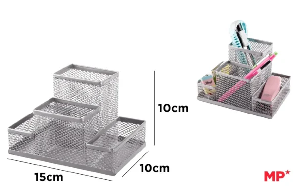 MP ORGANIZER DA SCRIVANIA 15.5X10CM 4 SCOMPARTI CR