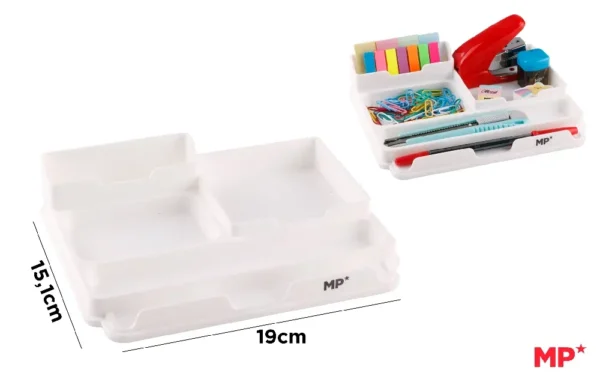 MP ORGANIZER DA SCRIVANIA 19X15.1CM PLASTIC BIANCO