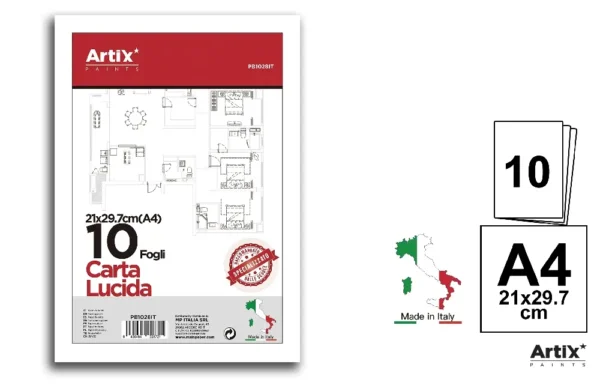 ARTIX BLOCCO CARTA LUCIDA A4 10FF