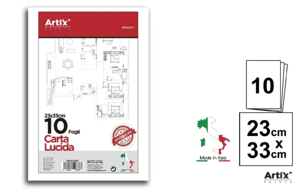 ARTIX BLOCCO CARTA LUCIDA 23X33CM 10FF