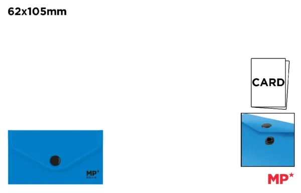 MP BUSTA 105X62MM CHIUSURA BOTTONE BLU