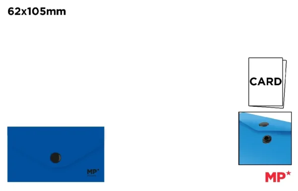 MP BUSTA 105X62MM CHIUSURA BOTTONE BLU SCURO