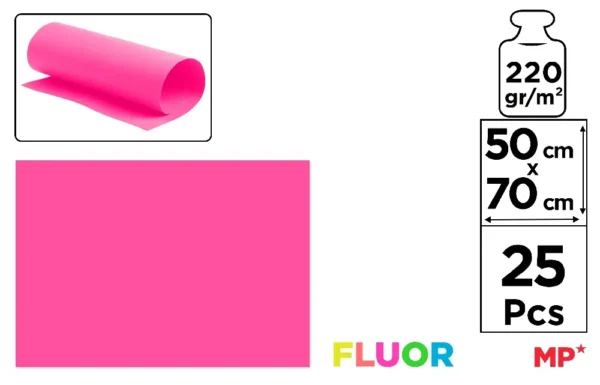 MP CARTONCINO 70X50CM 220G FUCSIA FLUO