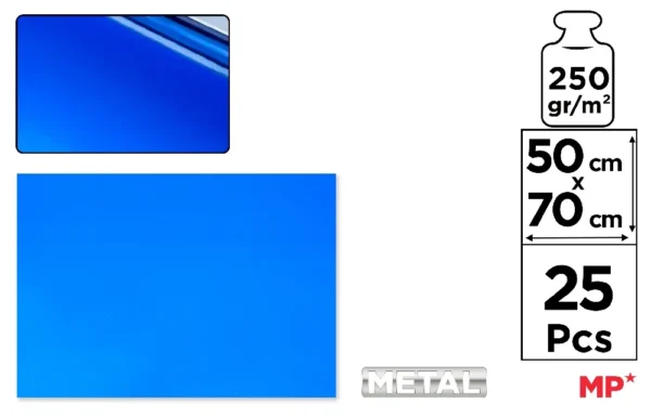 MP CARTONCINO METAL 70X50CM 250G BLU