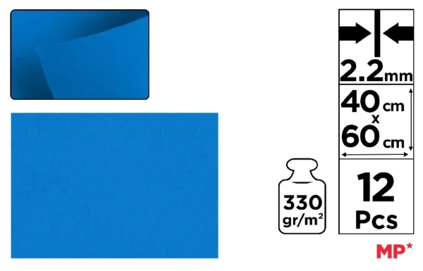 MP FELTRO 60X40CM 330G SP 2.2MM 12F BLU CIANO