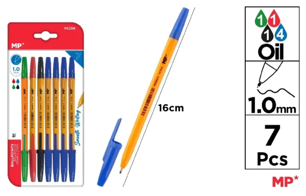 MP PENNA SOFT 1.0MM 7PZ 1*R/1*N/1*V/4*B