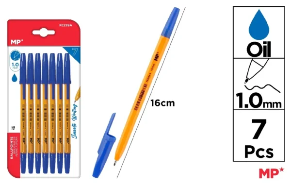 MP PENNA SOFT 1.0MM CONF. 7PZ BLU