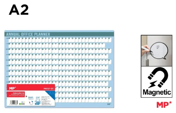 MP PLANNER MAGNETICO SETTIMANALE A2 AZZURRO