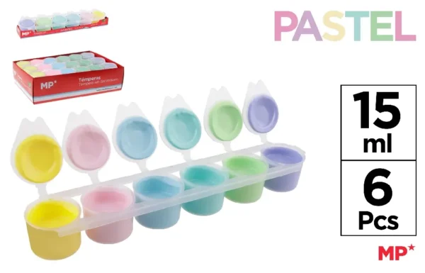 MP SET DI TEMPERE IN 6 COLORI PASTELLIO 15ML