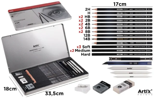 ARTIX KIT DISEGNO PROFESSIONALE 29PZ INCLUSI