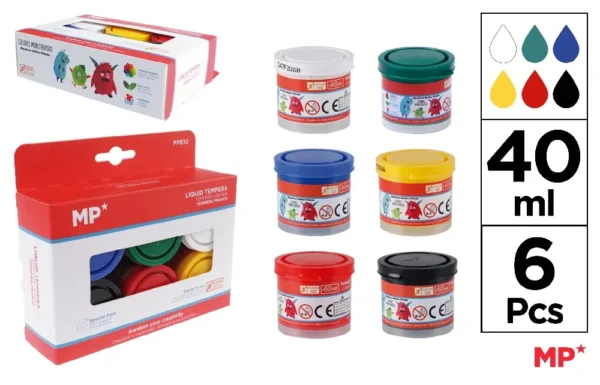 MP SET DI 6 VASETTI DI TEMPERA PRONTA 40ML