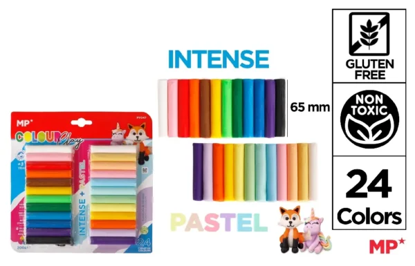 MP PLASTILINA 200G 24 COL.ASS.