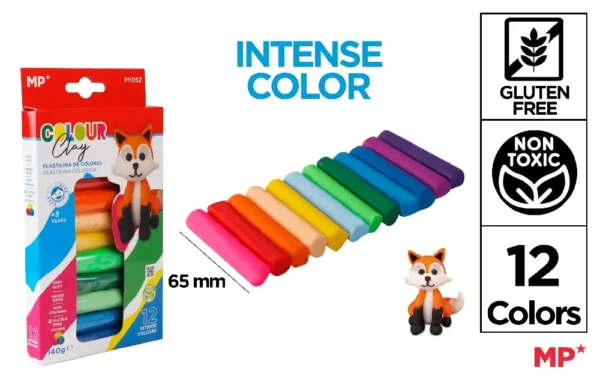 MP PLASTILINA 140G 12 COLORI