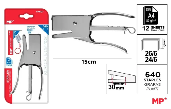 MP PINZATRICE M 24/6 26/6 METAL + RICARICA PUNTI M