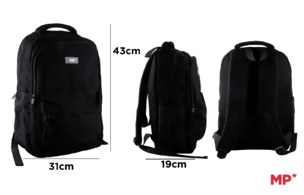 MP ZAINO VINTAGE 2ZIP 31X19X43CM