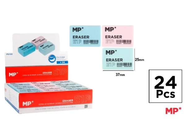 MP GOMMA DA CANCELLARE E1P 37X25MM 24PZ COL. ASS.