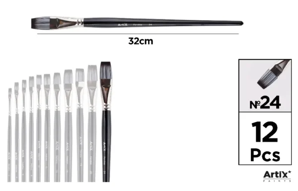 ARTIX PENNELLO PROF PIATTO 24 12PZ NERO