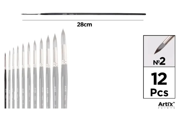 ARTIX PENNELLO PROF TONDO 2 12PZ NERO