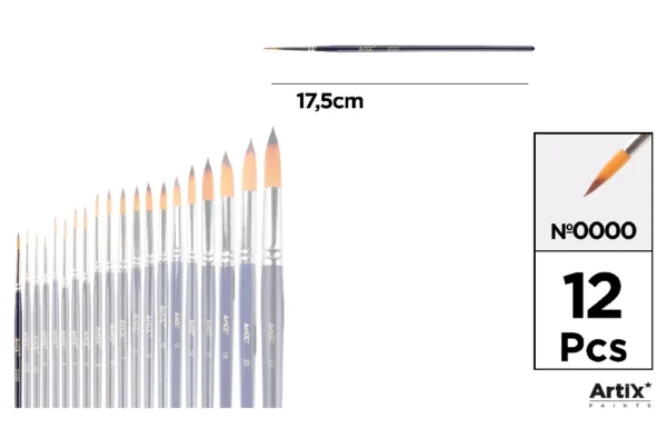 ARTIX PENNELLO PROF TONDO 4/0 12PZ BLU