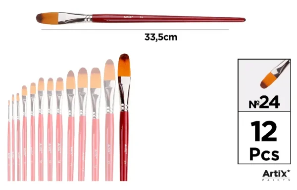 ARTIX PENNELLO PROF LINGUA GATTO 24 12PZ ROSSO