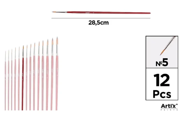 ARTIX PENNELLO PROF TONDO 5 12PZ ROSSO