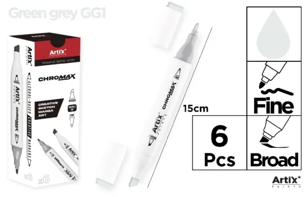 ARTIX MARCATORE GRAFICO DOPPIA PUNTA VERDE GRI