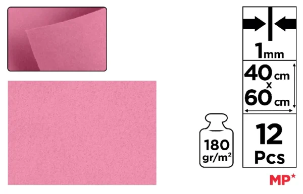 MP FELTRO 60X40CM 180G 1MM ROSA