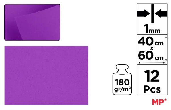 MP FELTRO 60X40CM 180G 1MM VIOLA
