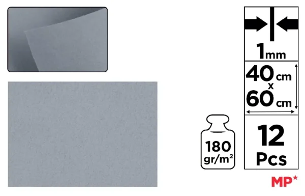 MP FELTRO 60X40CM 180G 1MM GRIGIO