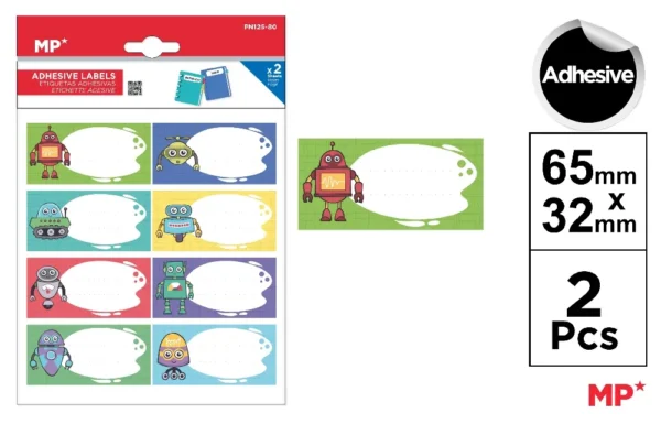 MP ETICHETTE ADESIVE PERSONALIZZABILI 65X32MM ROBO