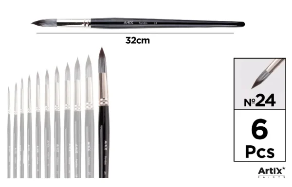ARTIX PENNELLO PROF TONDO 24 12PZ NERO