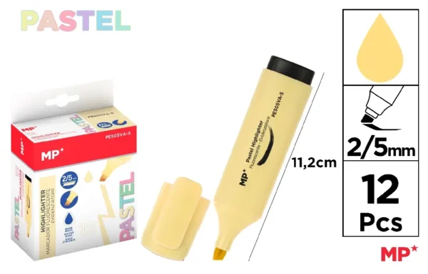 MP EVIDENZIATORE 2-5MM GIALLO PASTELLO
