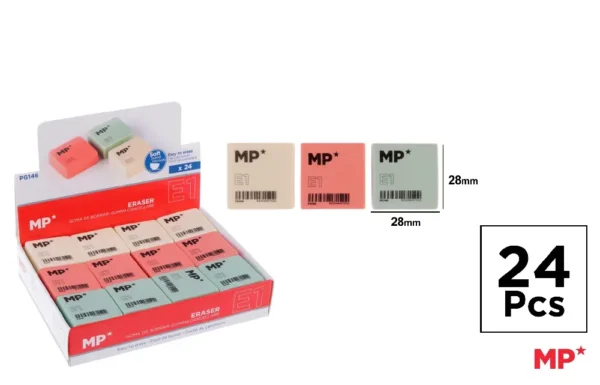 MP GOMMA DA CANCELLARE E1 28X28MM 24PZ COL. ASS.